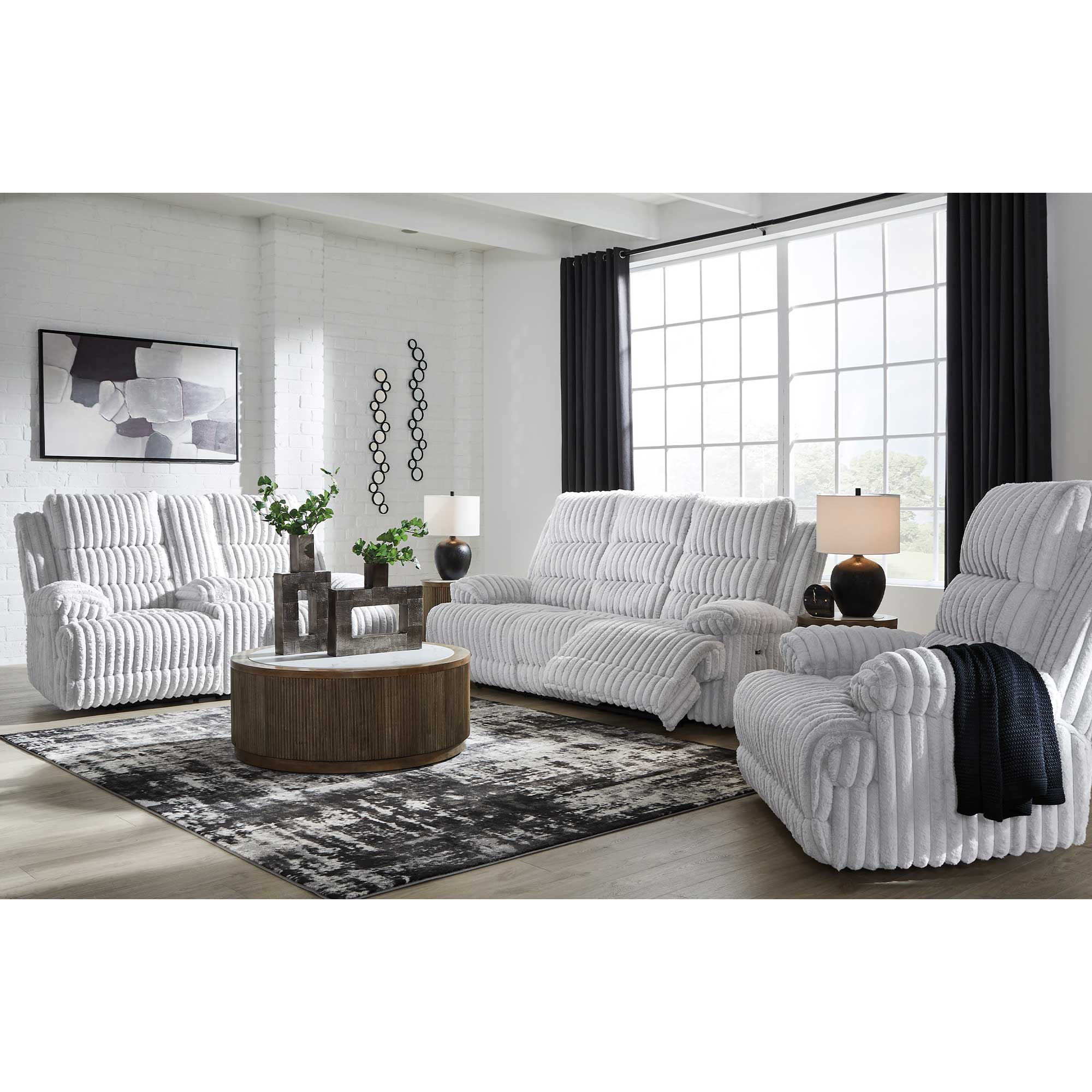 Rhines Falls Power Reclining Sofa and Loveseat Set