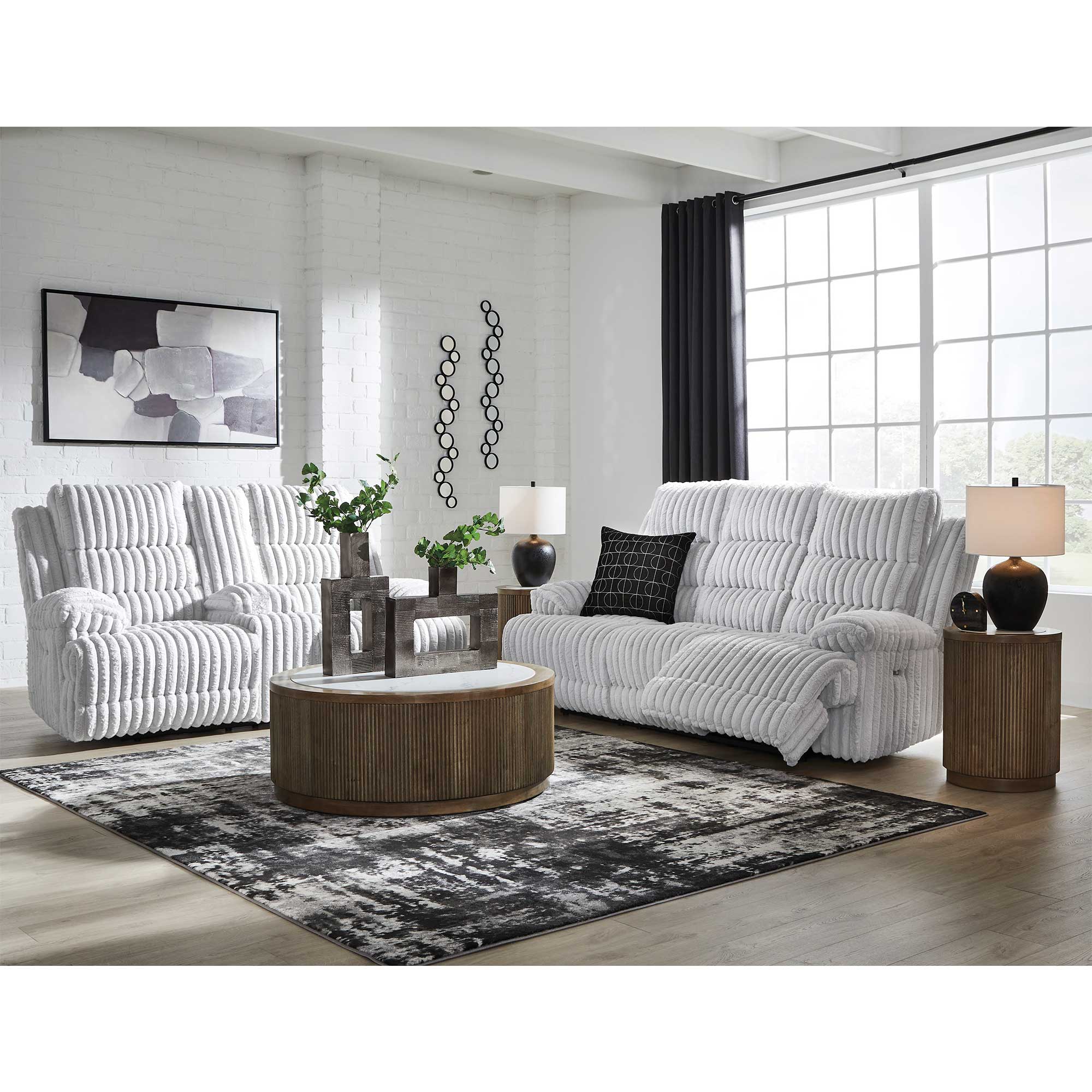 Rhines Falls Power Reclining Sofa and Loveseat Set