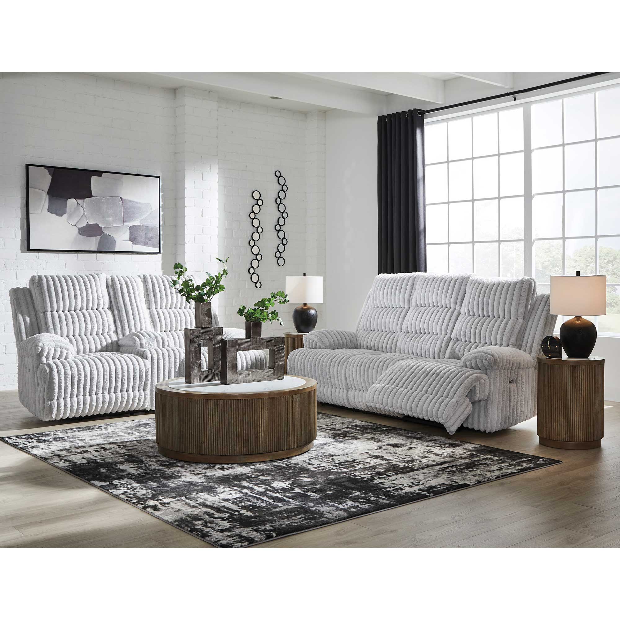 Rhines Falls Power Reclining Sofa and Loveseat Set