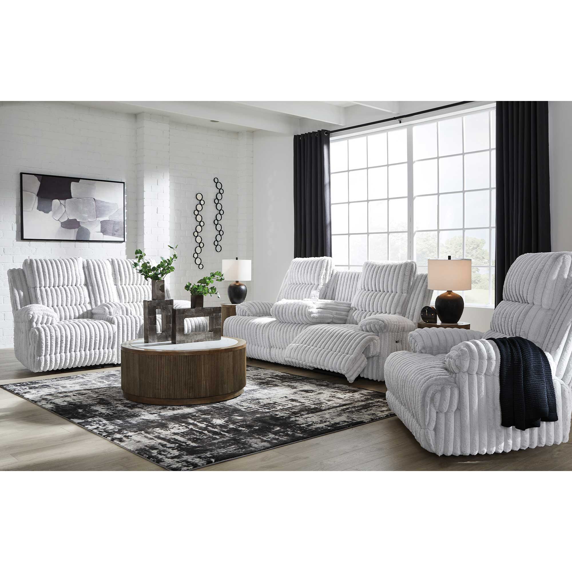 Rhines Falls Power Reclining Sofa with Drop Down Table