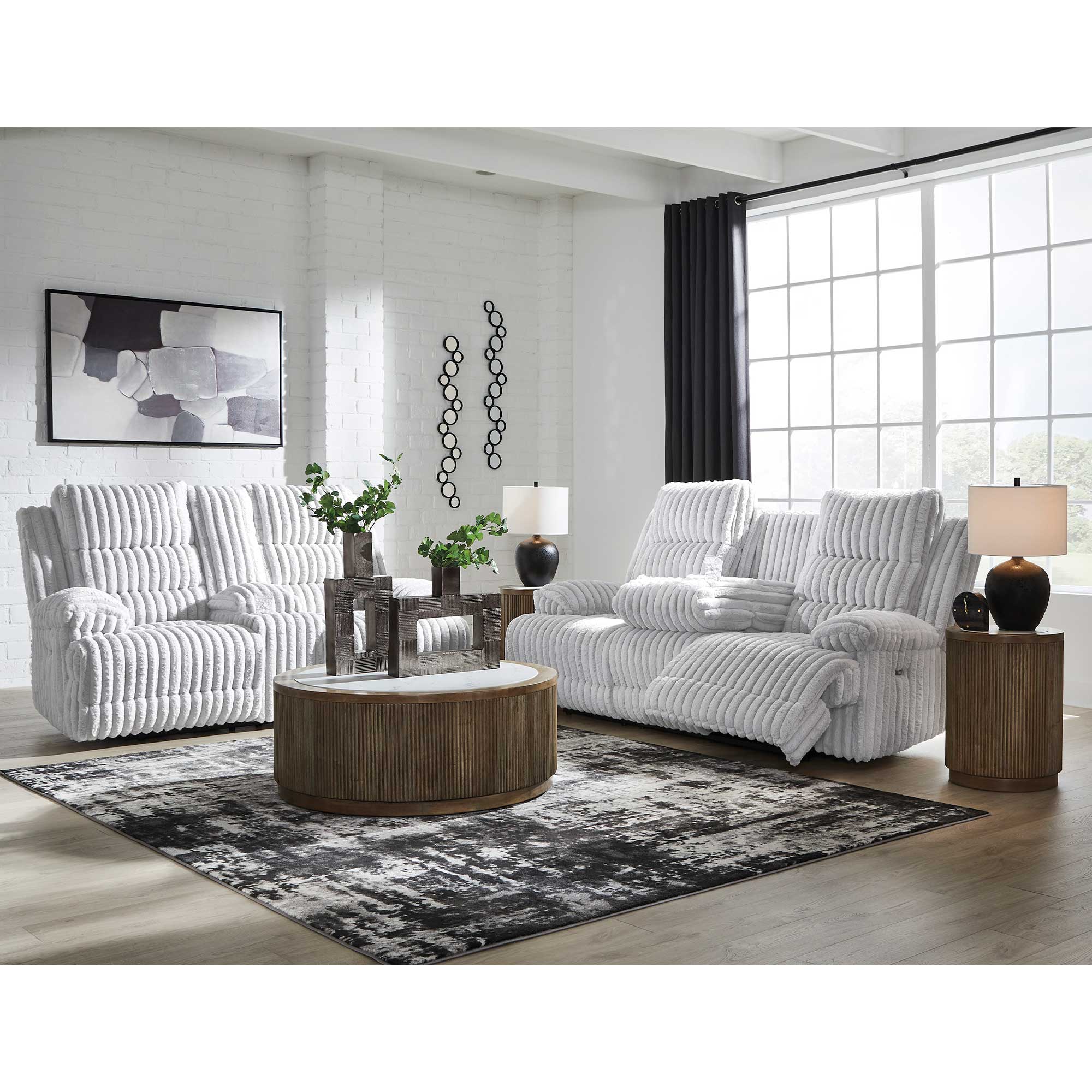 Rhines Falls Power Reclining Sofa and Loveseat Set