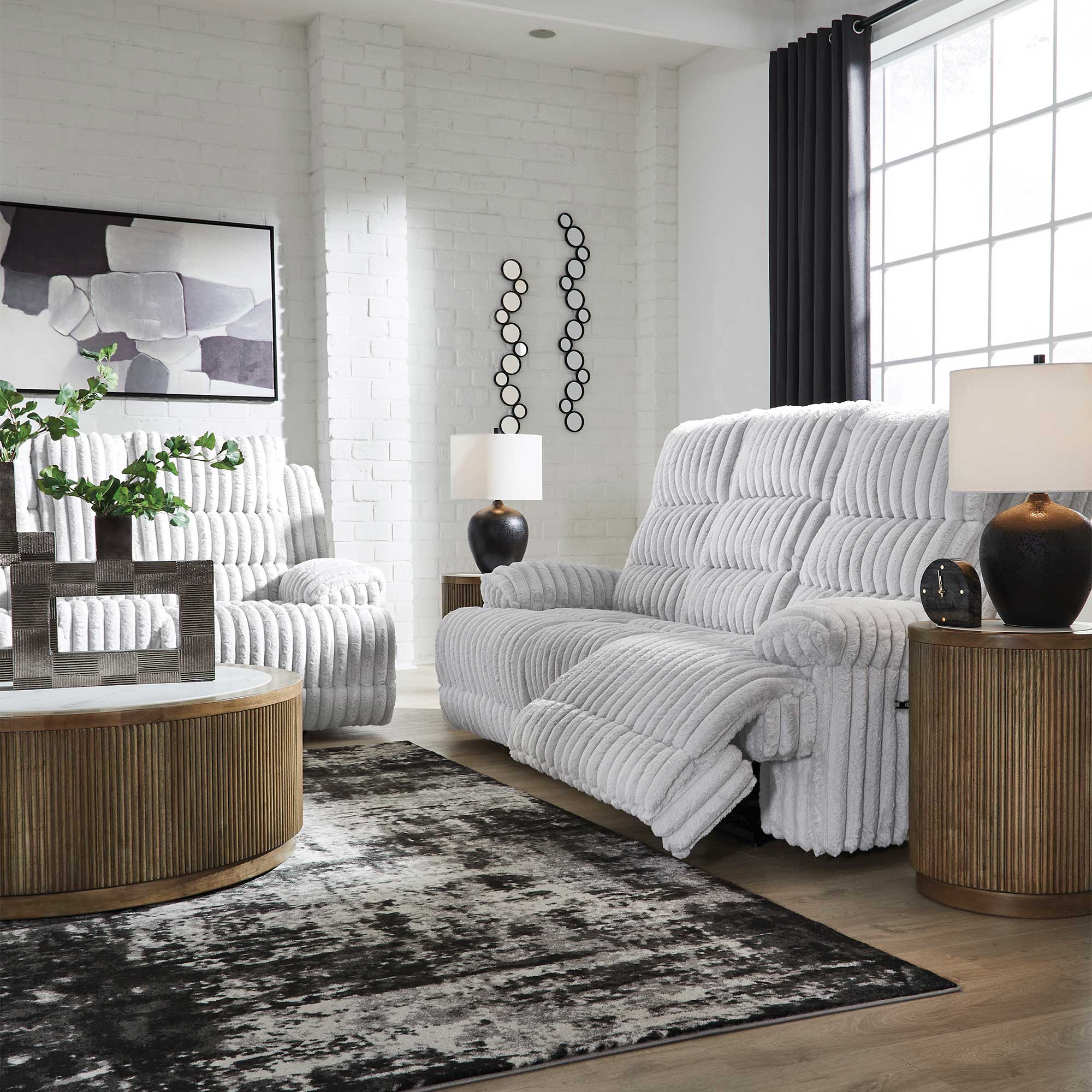 Rhines Falls Power Reclining Sofa with Drop Down Table