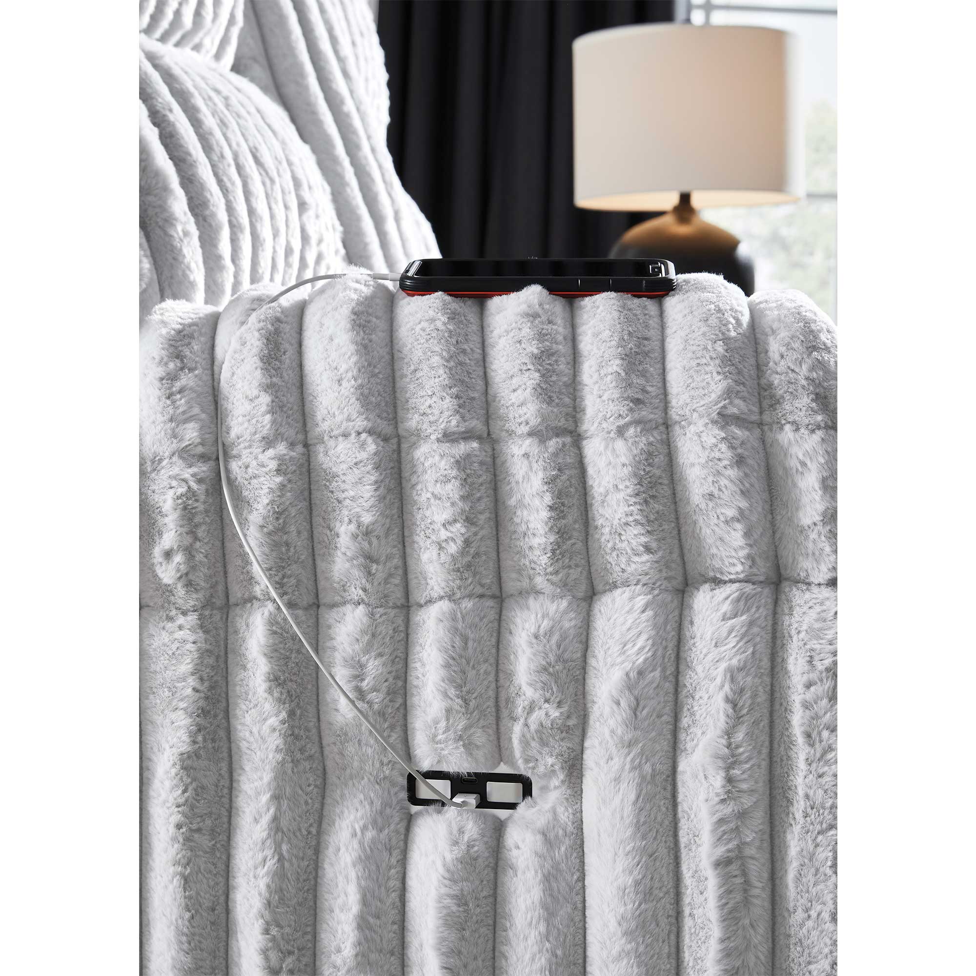 Rhines Falls Power Reclining Sofa with Drop Down Table