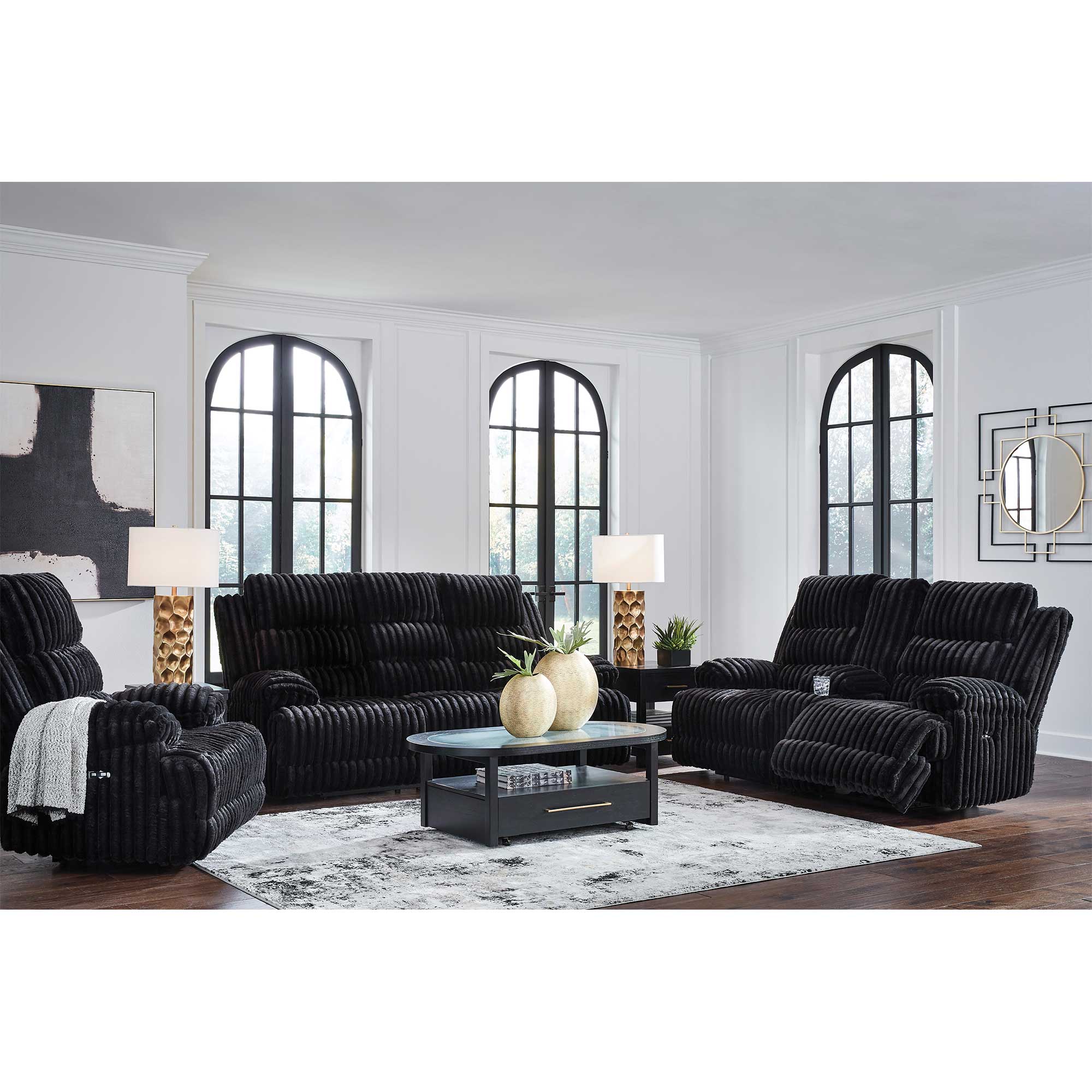 Rhines Falls Power Reclining Sofa and Loveseat Set