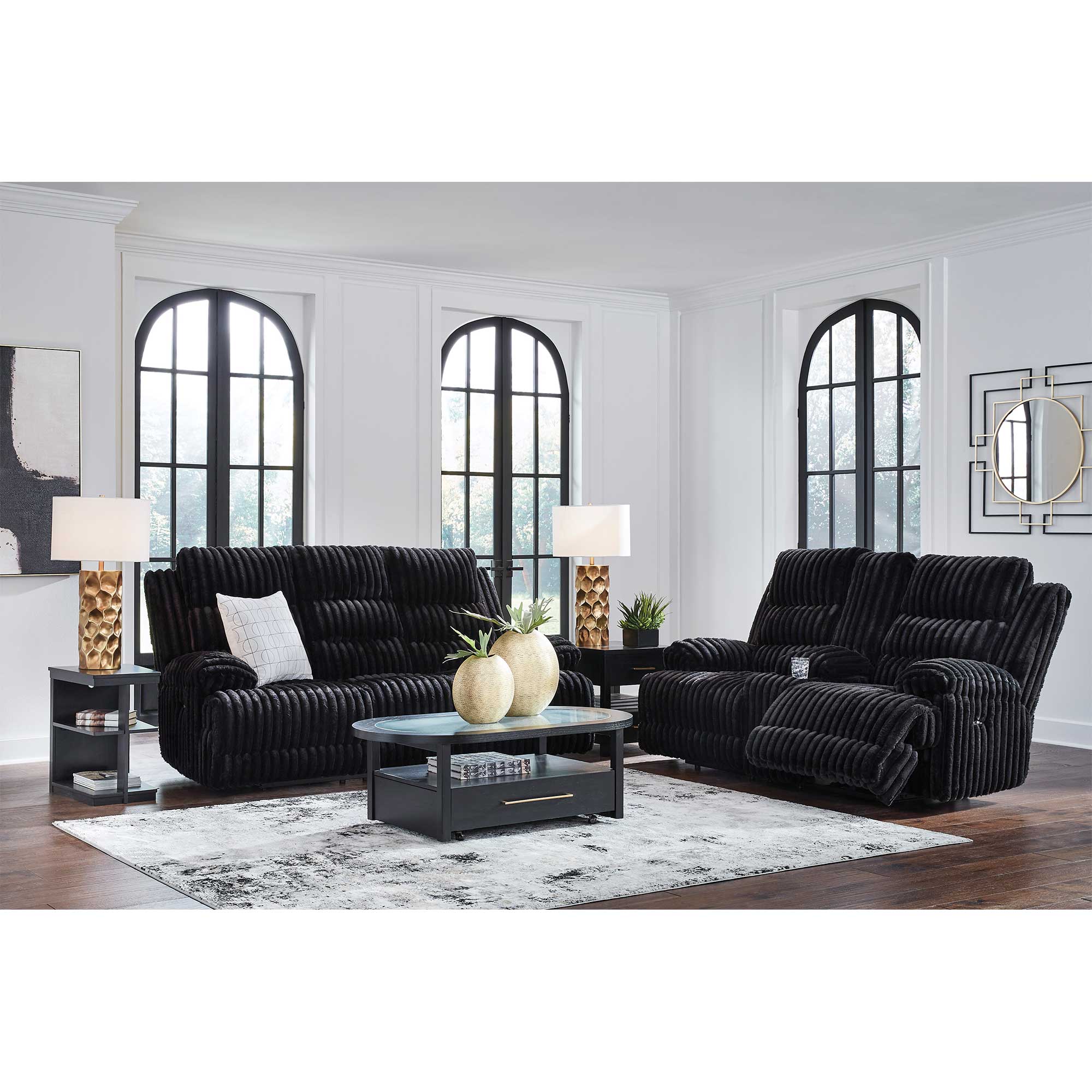 Rhines Falls Power Reclining Sofa and Loveseat Set
