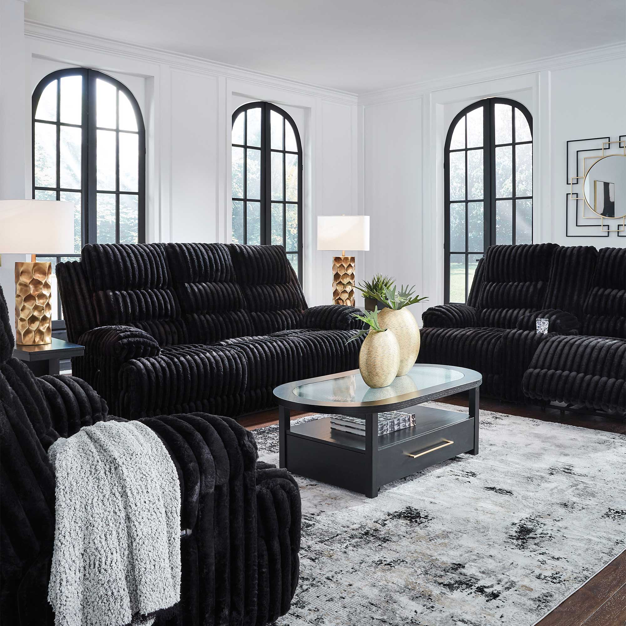 Rhines Falls Power Reclining Sofa with Drop Down Table