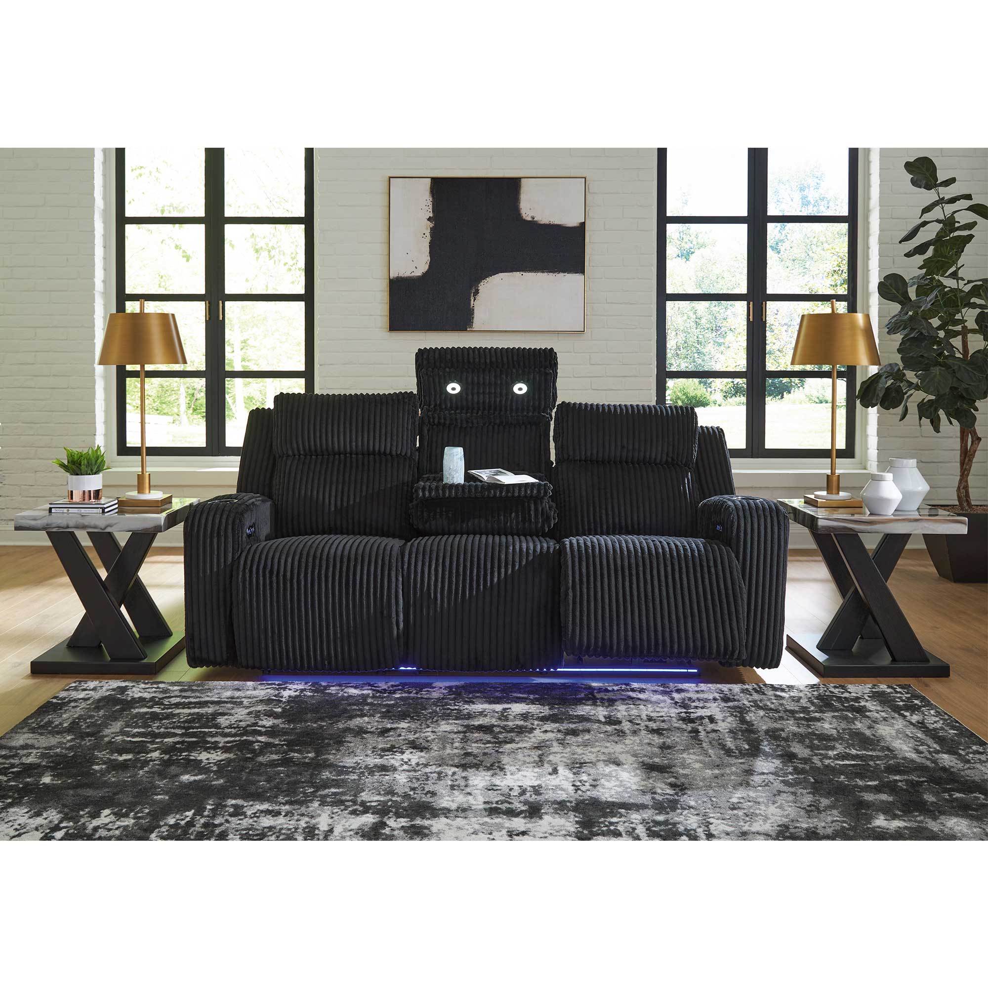 Forest Lake Dual Power Reclining Sofa and Loveseat