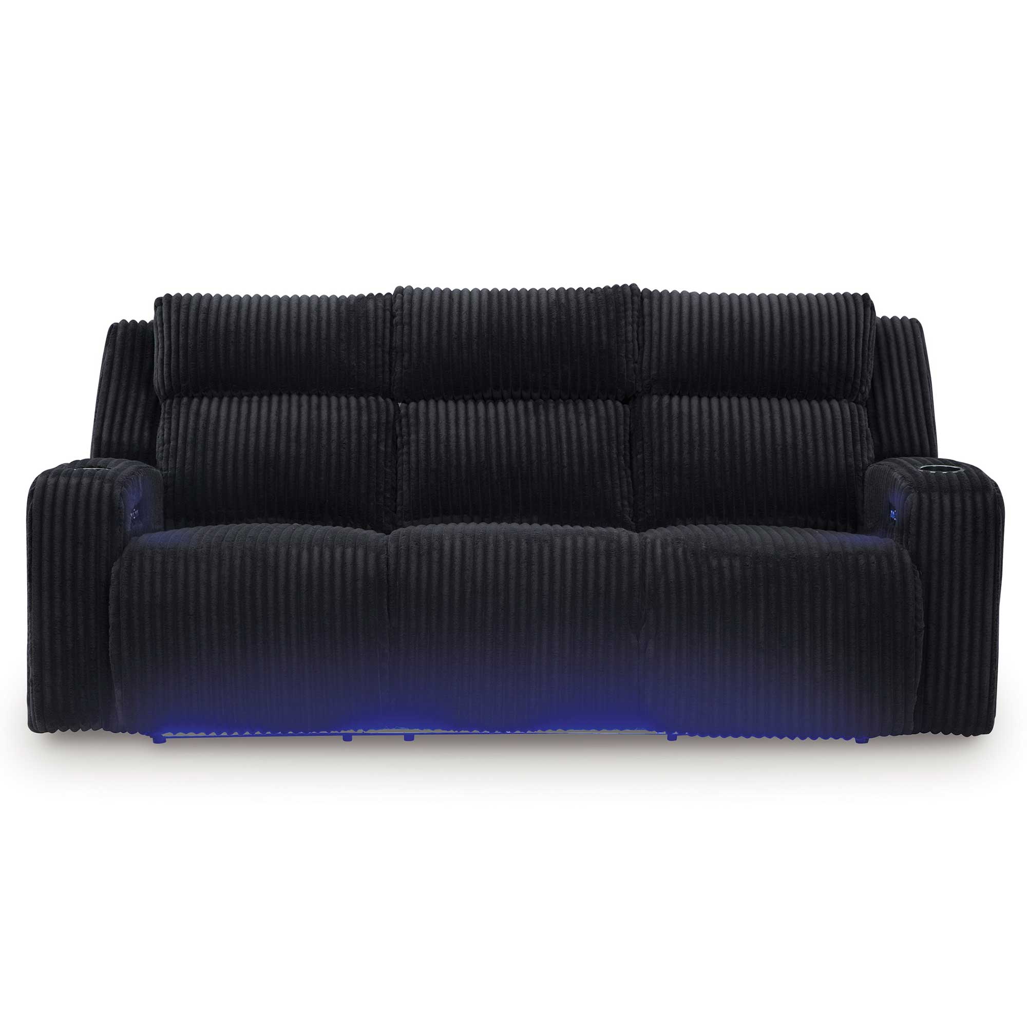 Forest Lake Power Reclining Sofa with Adjustable Headrest & LED Lighting