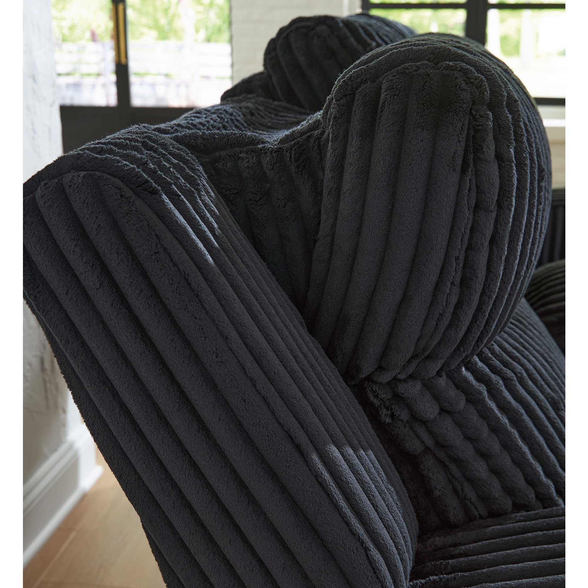 Forest Lake Power Reclining Sofa with Adjustable Headrest & LED Lighting