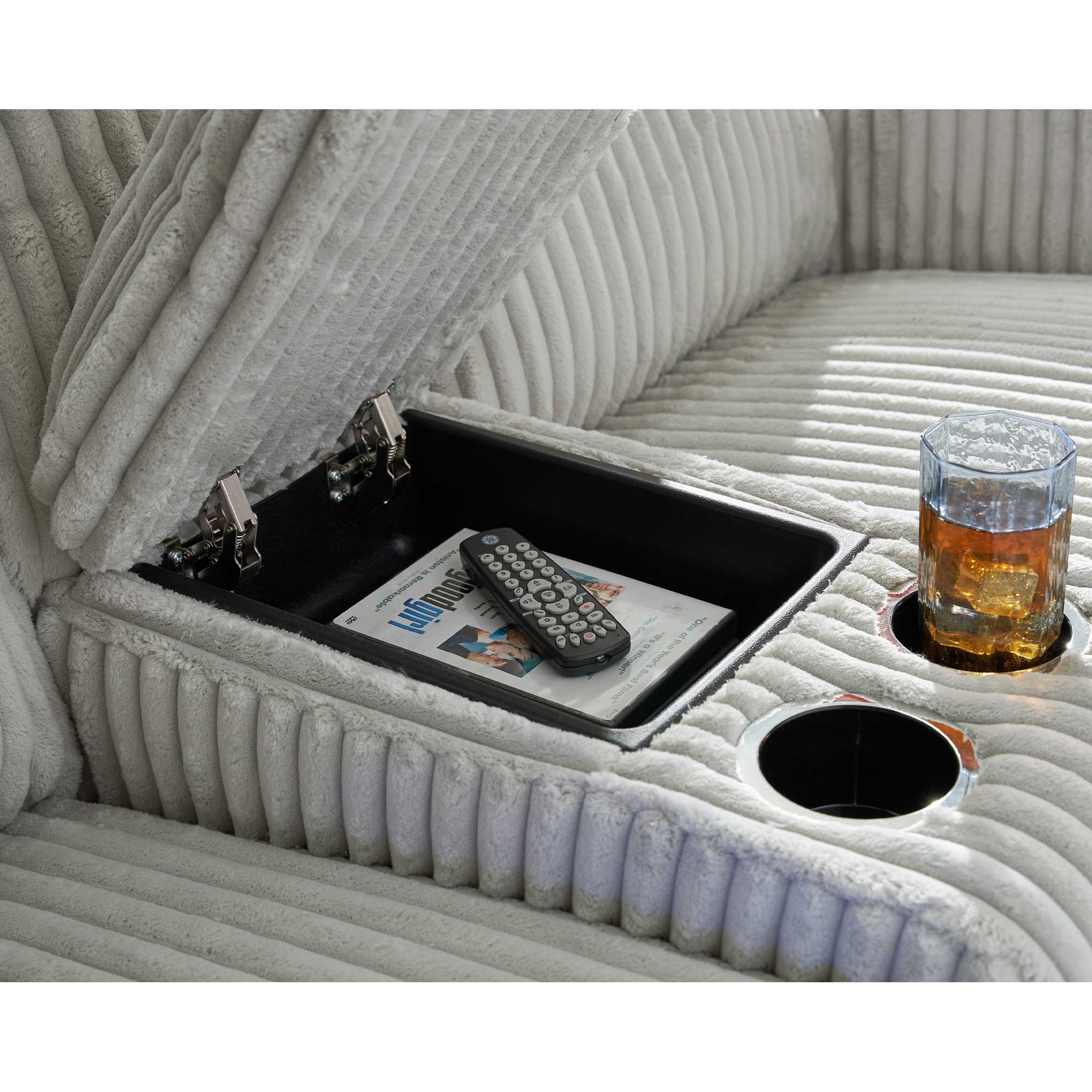 Forest Lake Dual Power Reclining Loveseat with Console