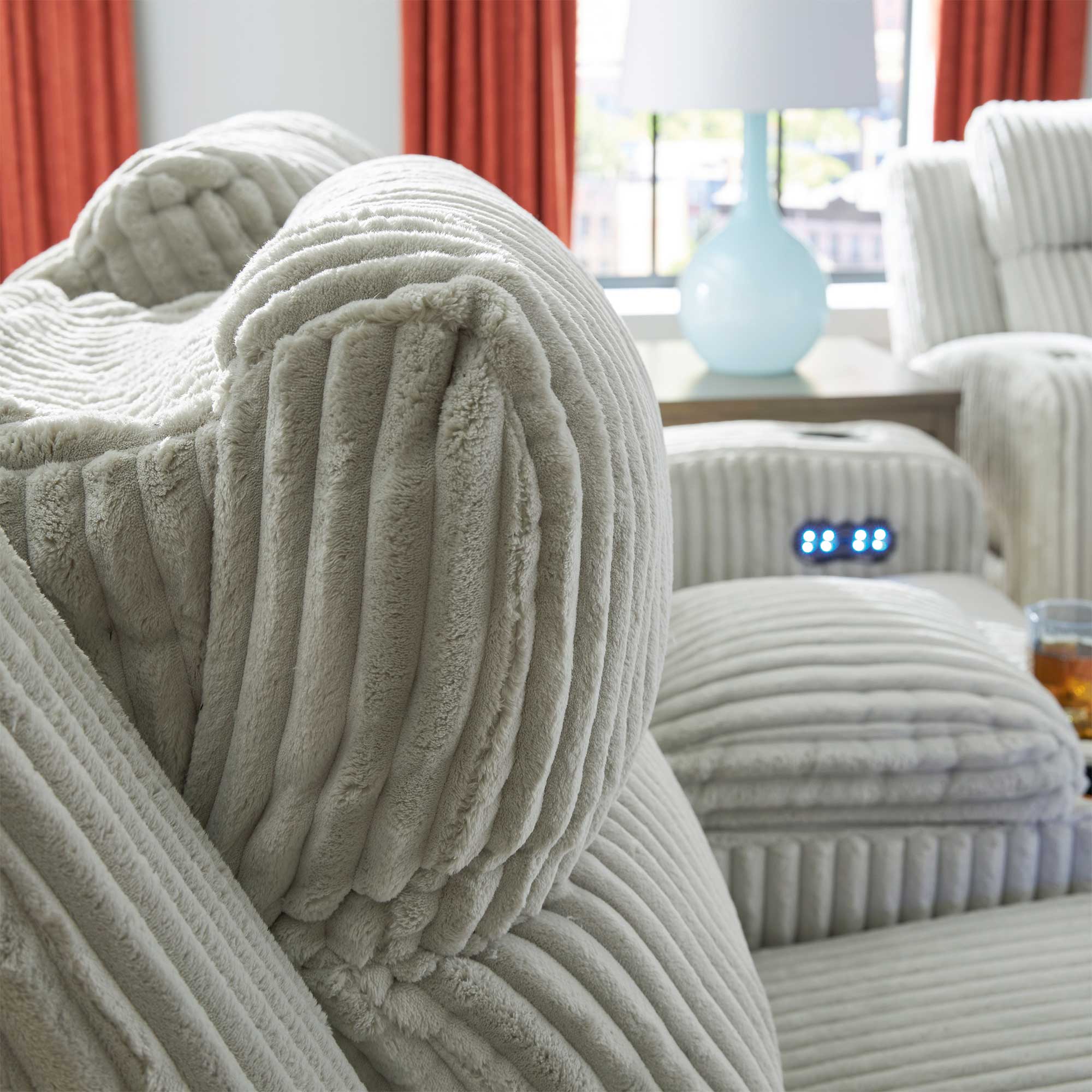 Forest Lake Dual Power Reclining Sofa and Loveseat