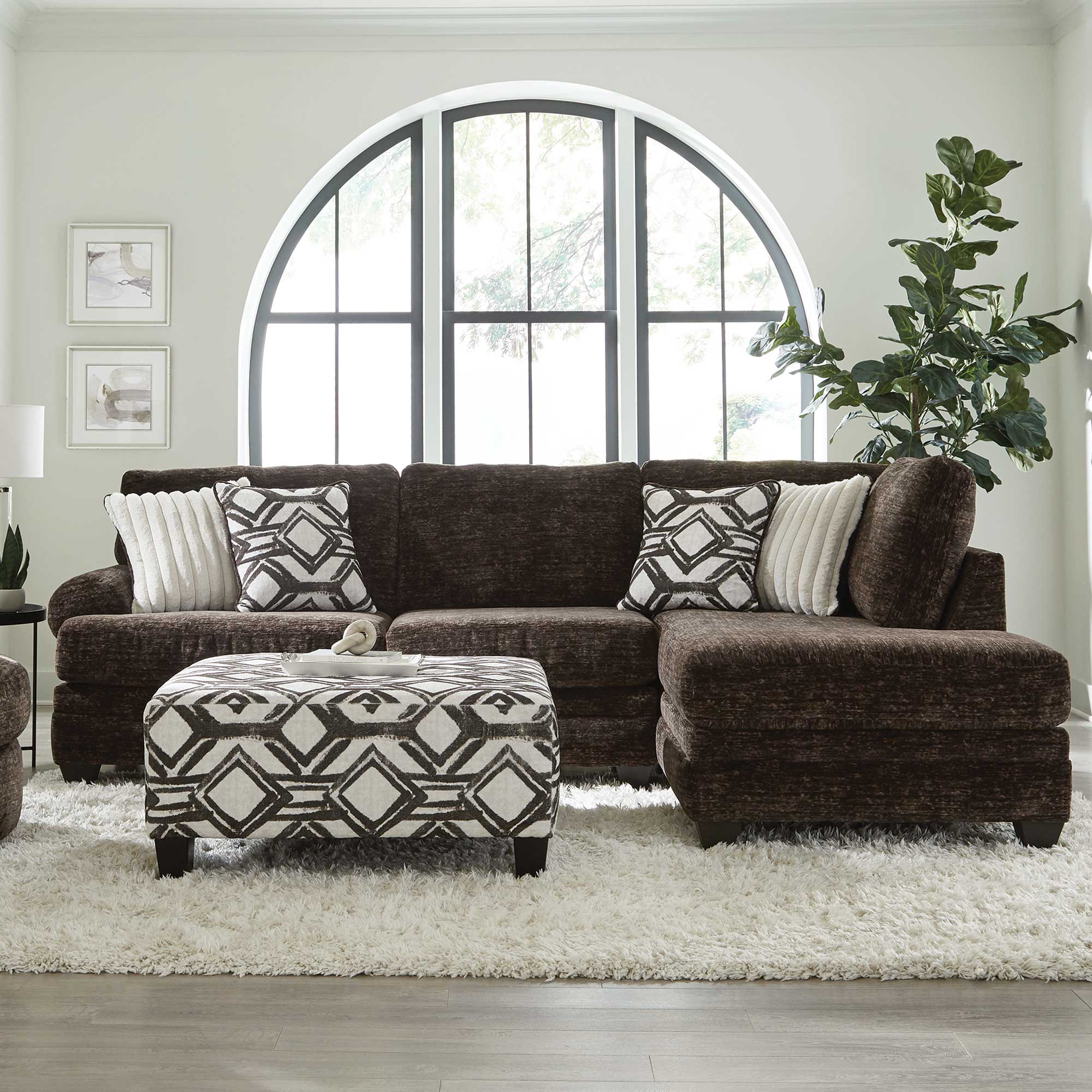 Cocoa Cosmos Oversized Accent Ottoman