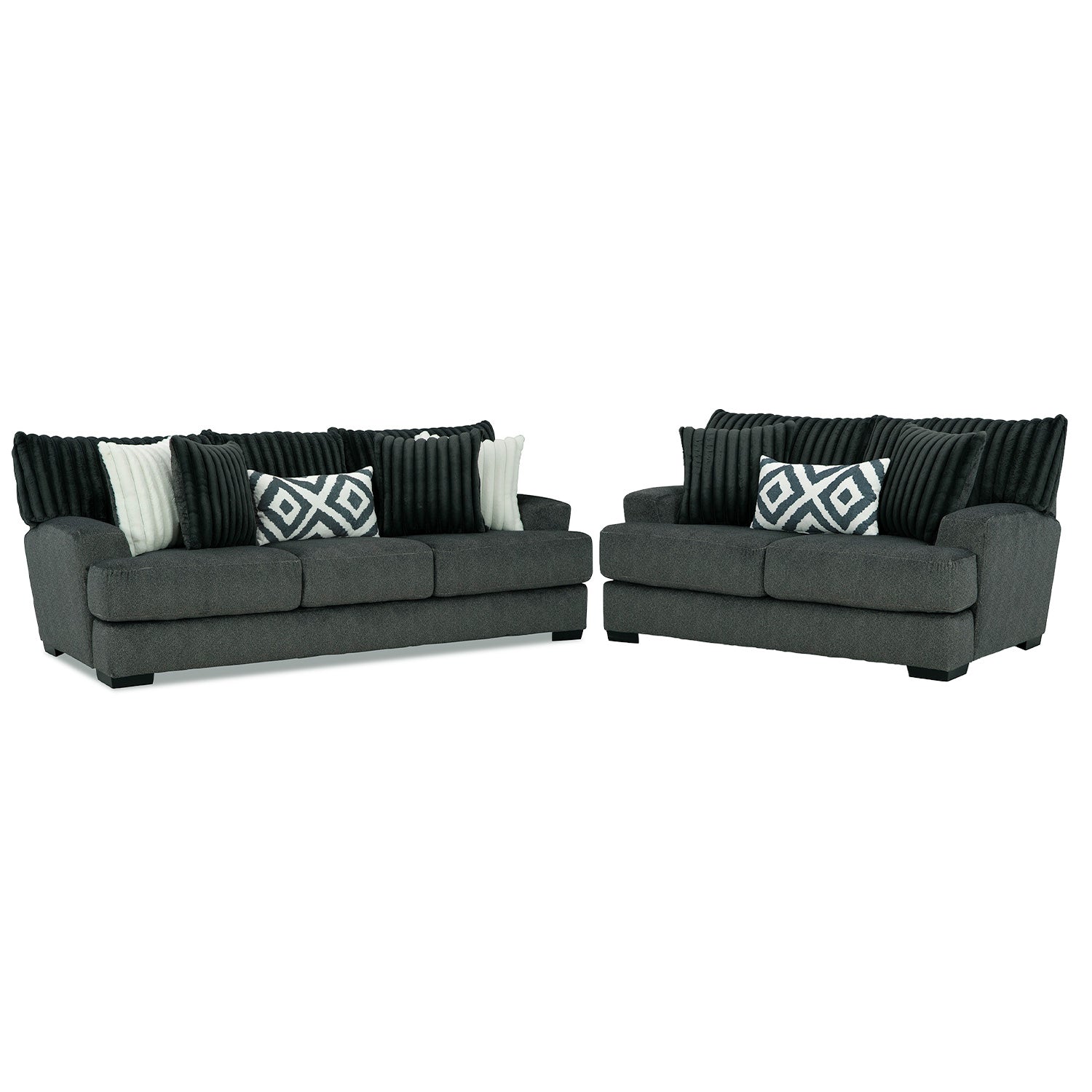Onyx Grove Sofa and Loveseat