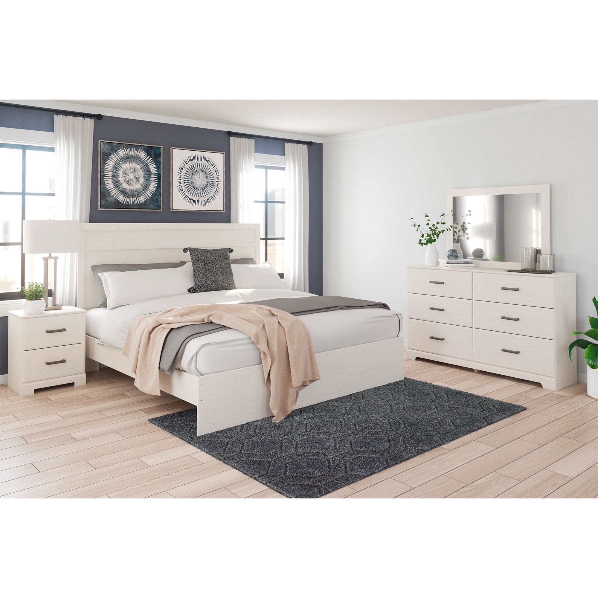 Stelsie King Panel Bed