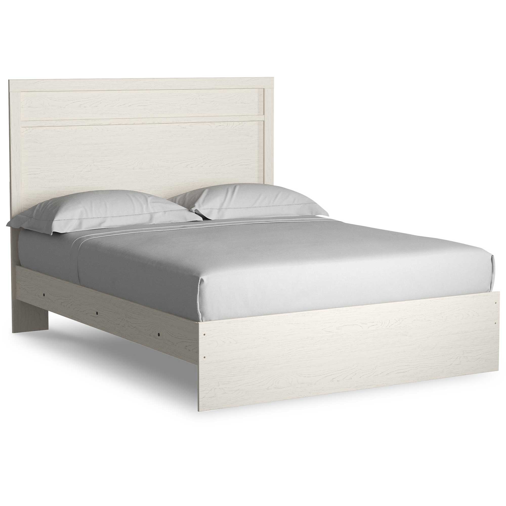 Stelsie Queen Panel Bed with Mirrored Dresser