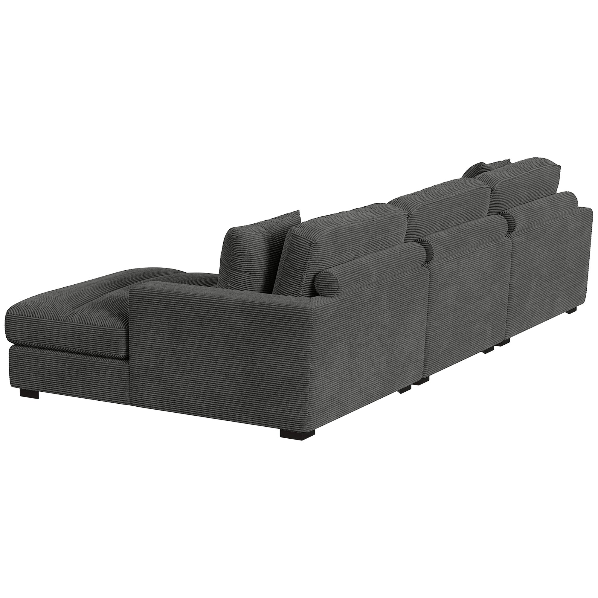 Horizon Steno Charcoal 3-Piece Sectional