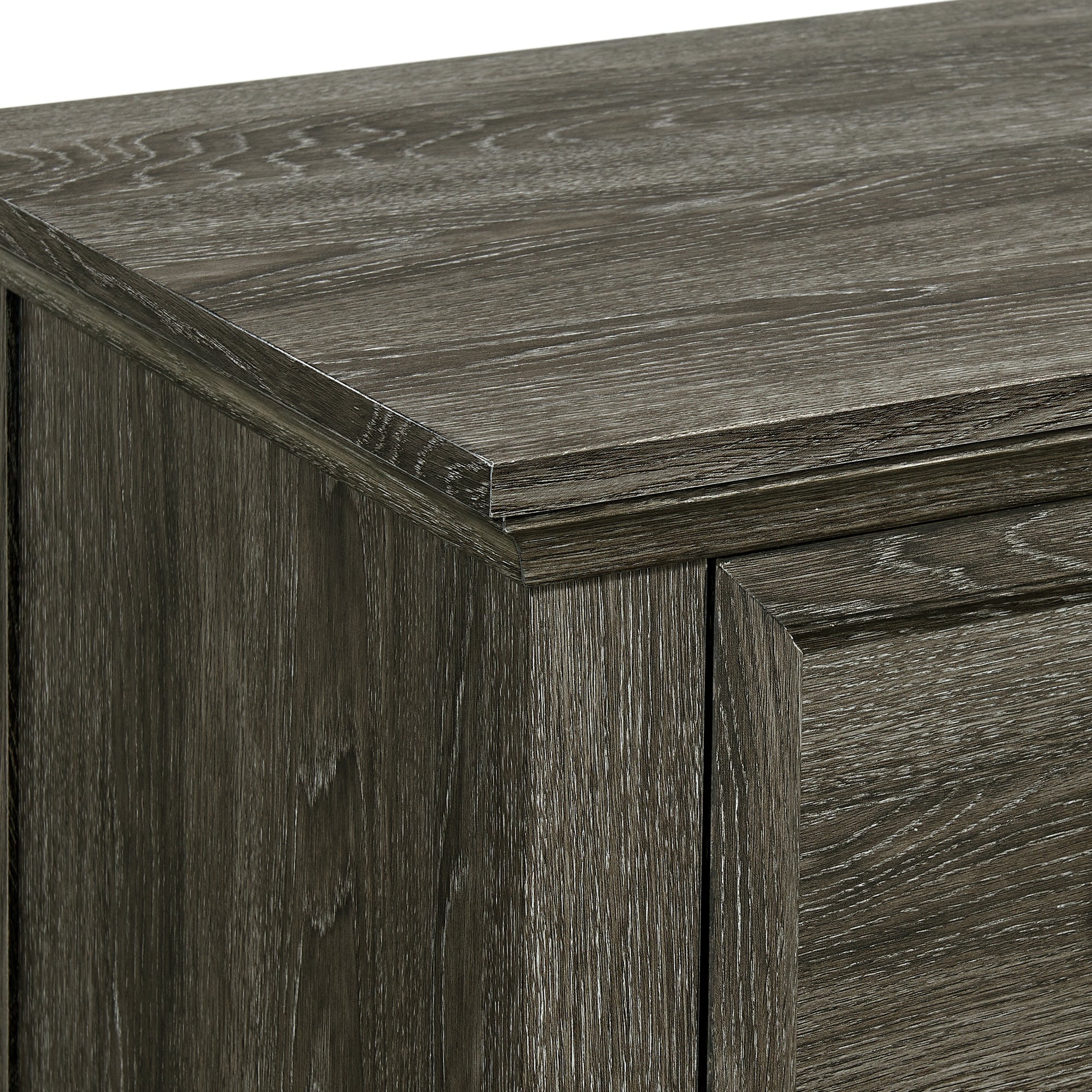 Matias Twin Panel Headboard Bed with Mirrored Dresser and Nightstand