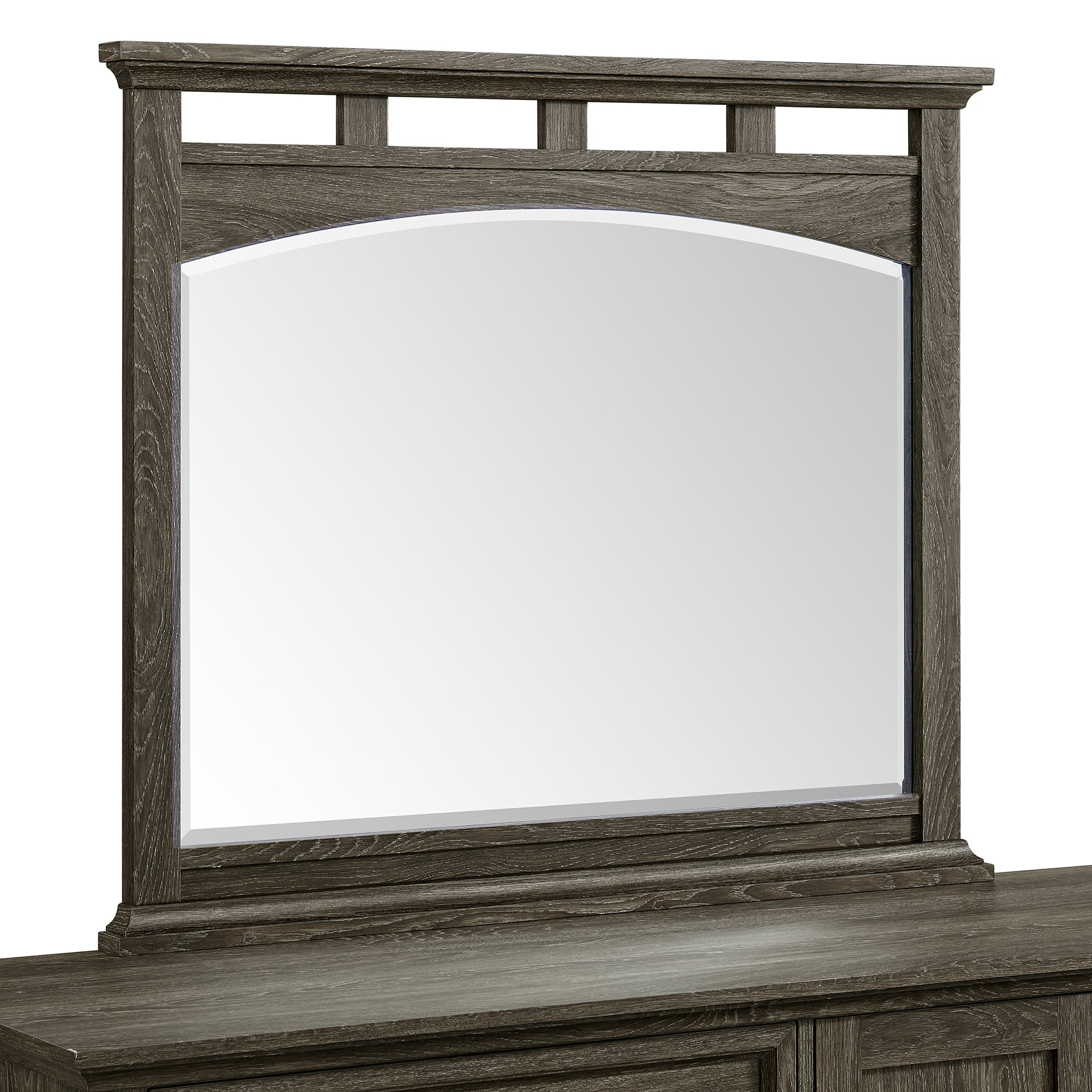 Matias Twin Panel Headboard Bed with Mirrored Dresser and Nightstand