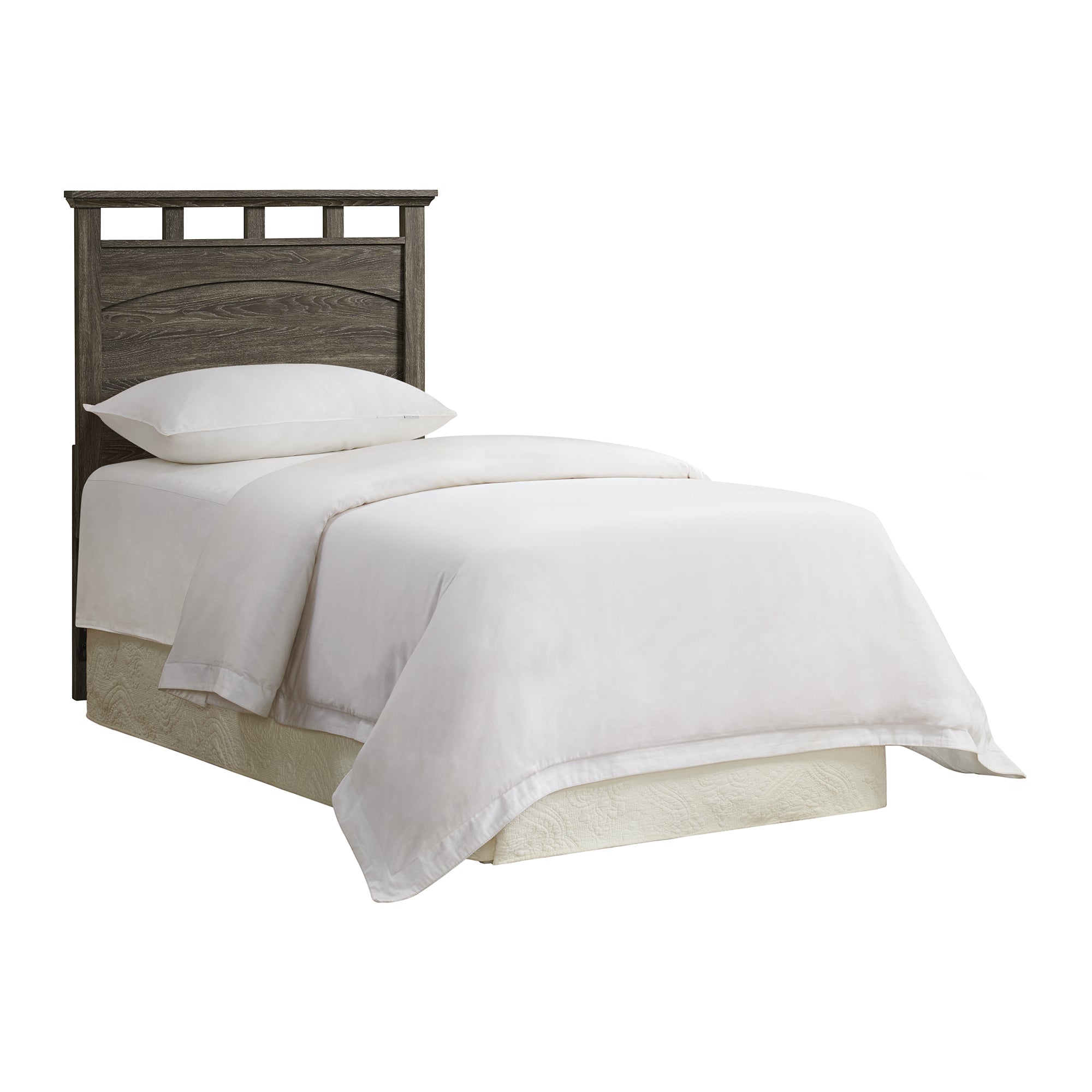 Matias Twin Panel Headboard Bed with Mirrored Dresser and Nightstand