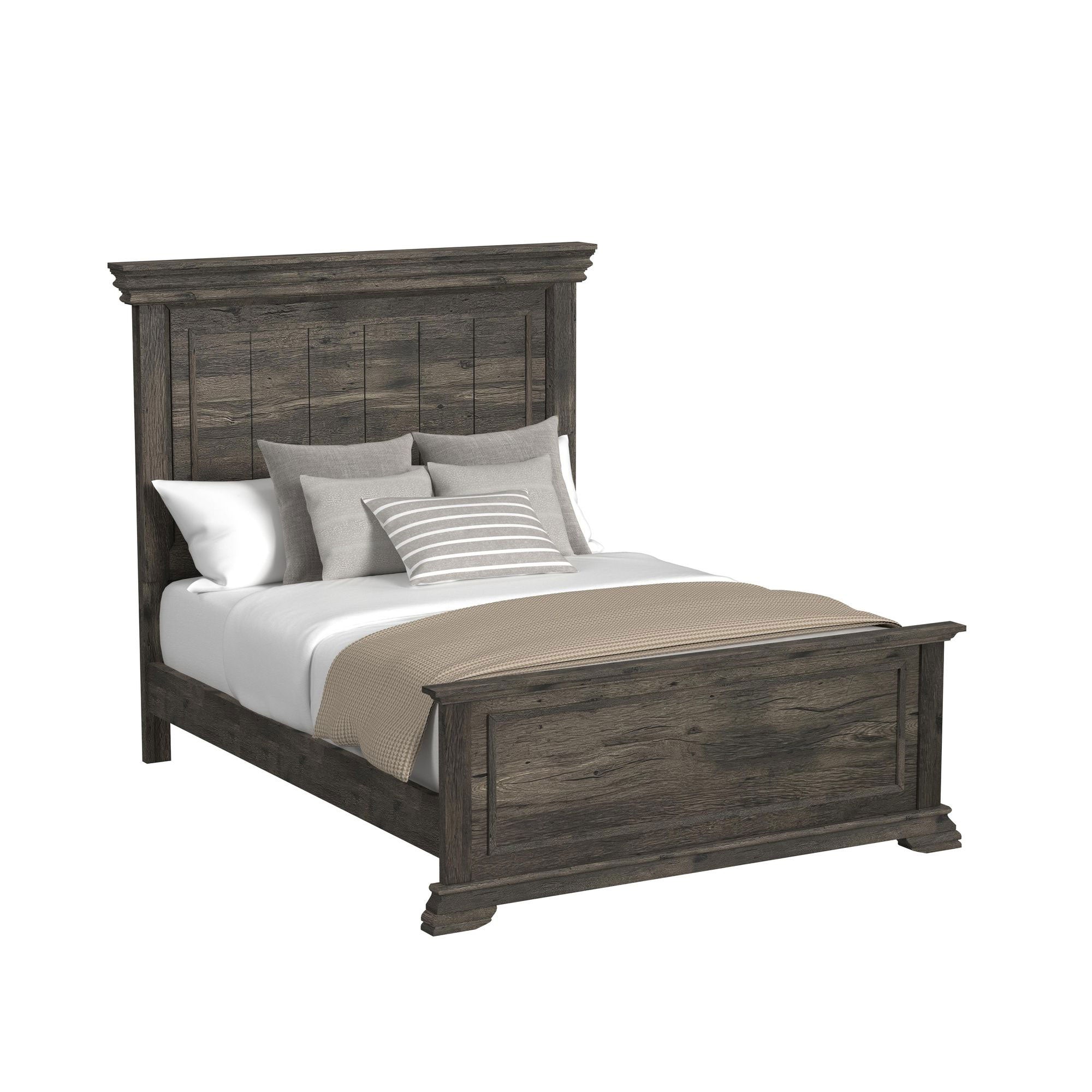 Park Ridge King Panel Bed with Mirrored Dresser