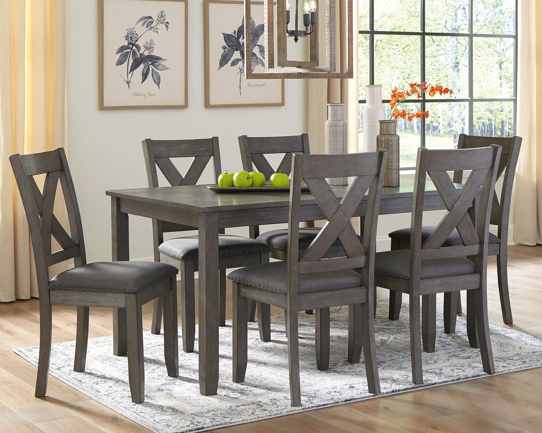 Caitbrook Dining Table and 6 Chairs Set