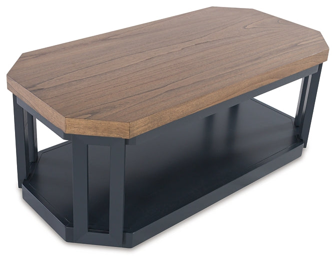 Landocken 3-Piece Table Set - Brown/Blue