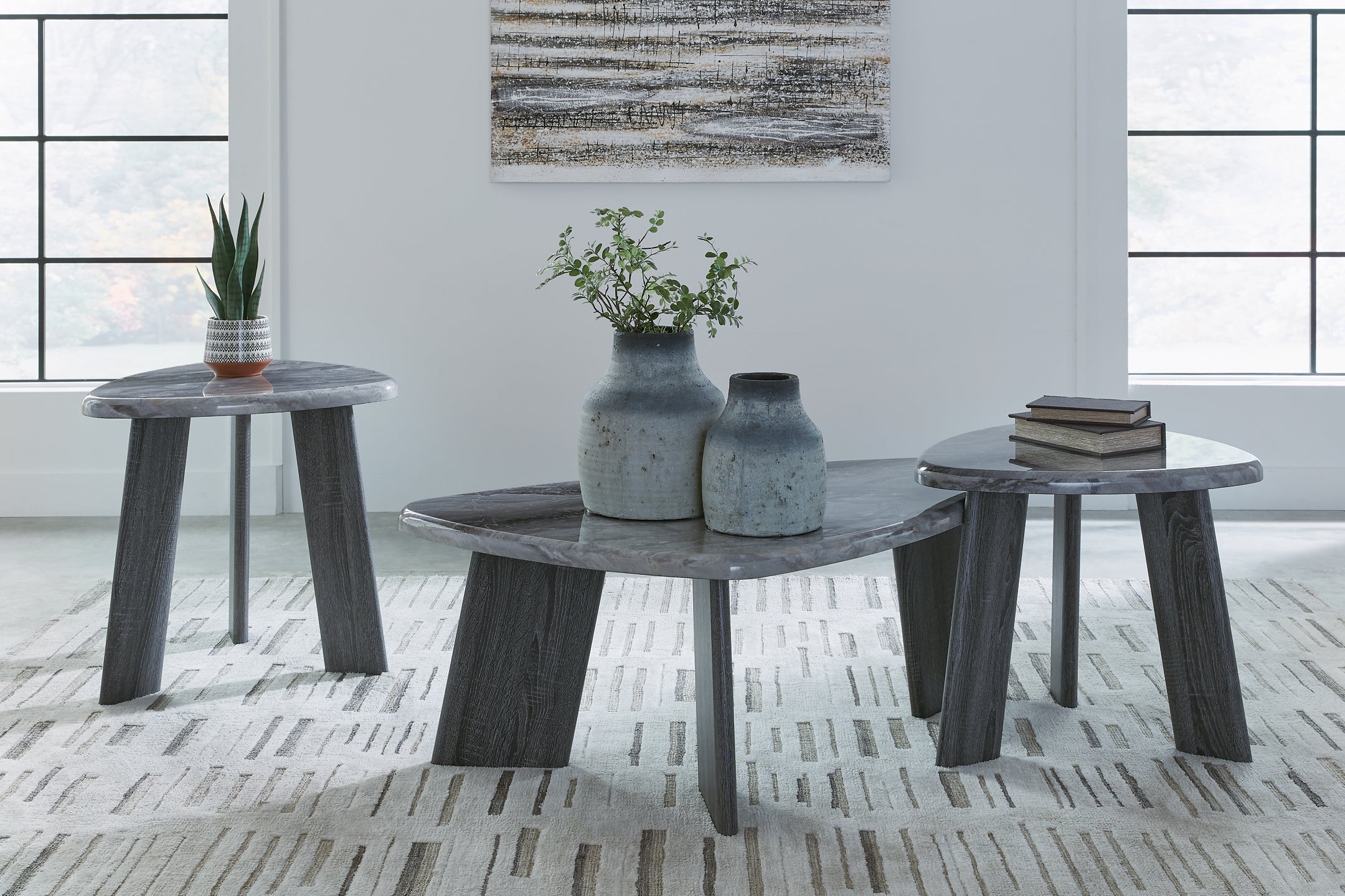 Bluebond 3-Piece Table Set - Gray