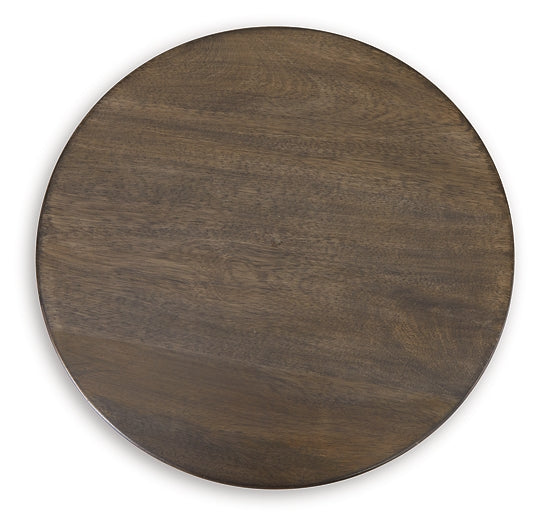 Hadcher Accent Table - Cream/Brown