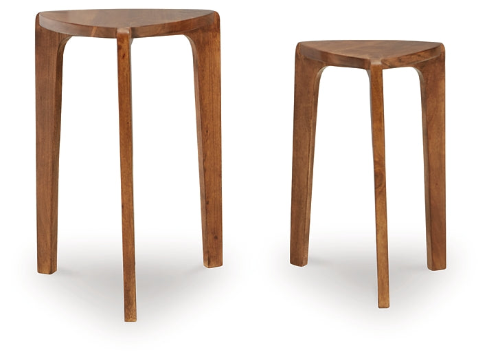 Brynnleigh 2-Piece Accent Table Set - Medium Brown