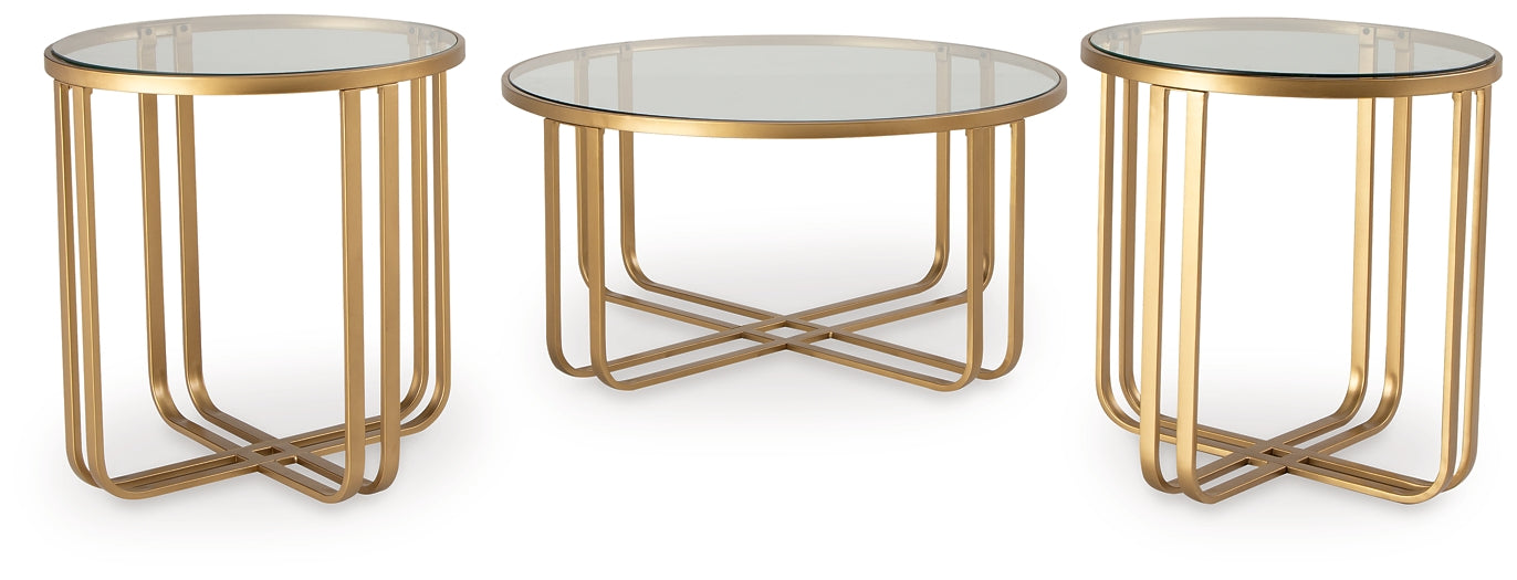 Milloton 3-Piece Table Set - Gold