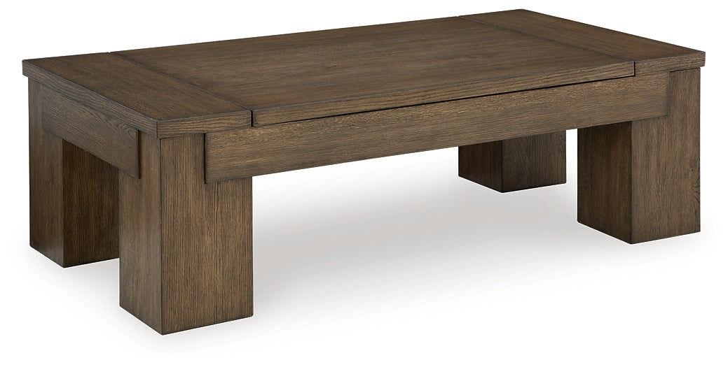 Rosswain Lift Top Coffee Table - Warm Brown