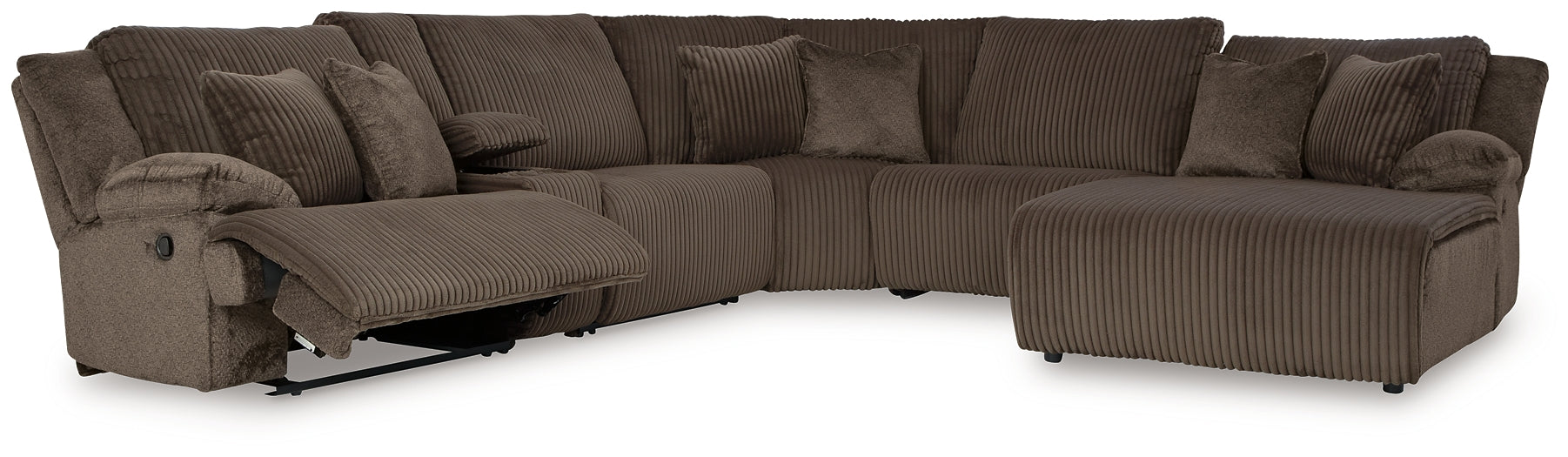 Top Tier 6-Piece Manual Reclining Modular Sectional with Chaise and Console