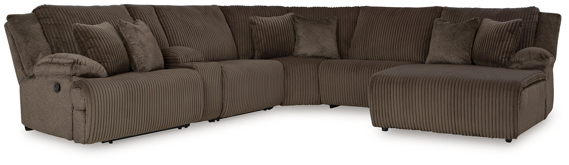 Top Tier 6-Piece Manual Reclining Modular Sectional with Chaise and Console