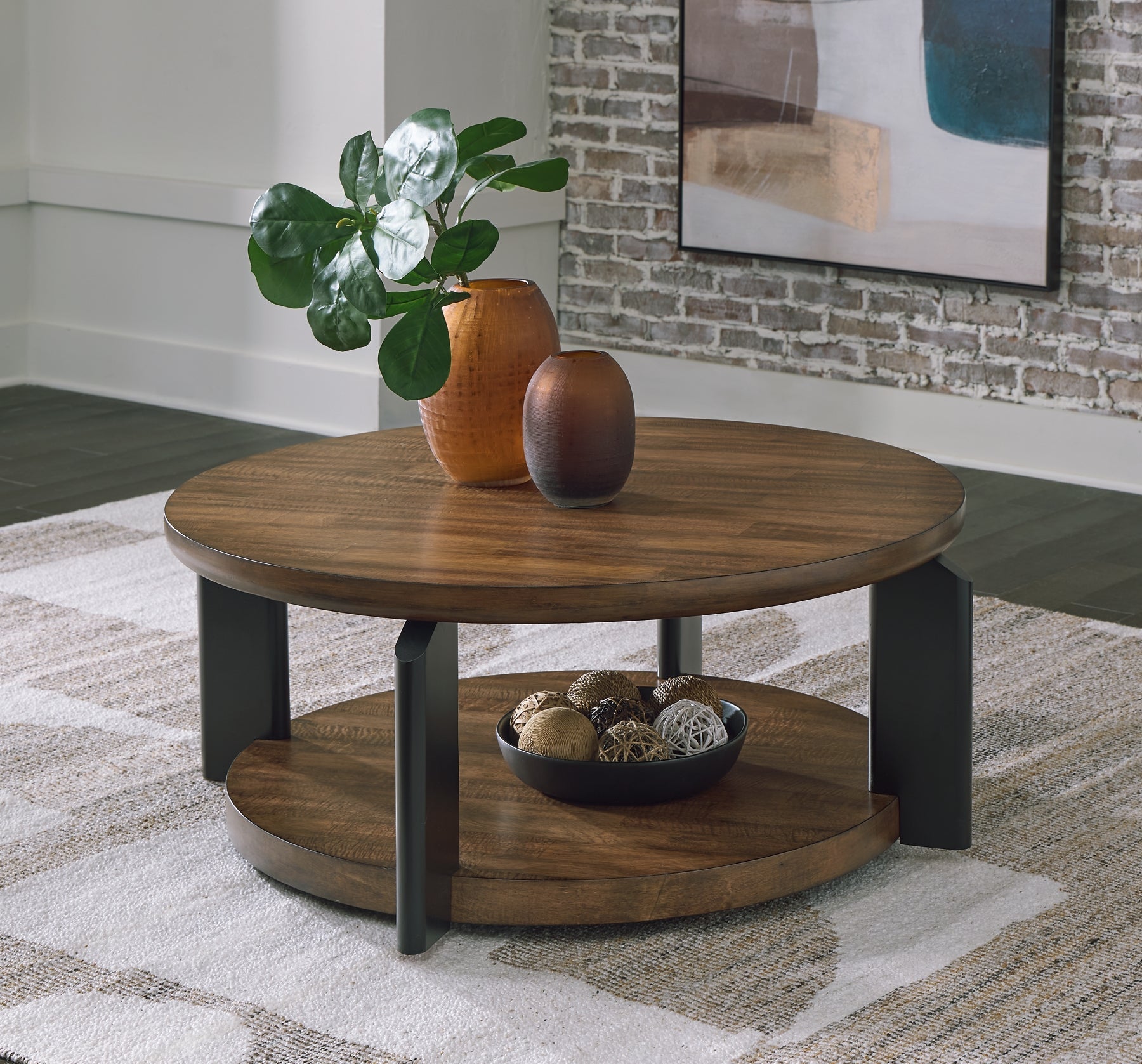Kraeburn Coffee Table - Brown/Black