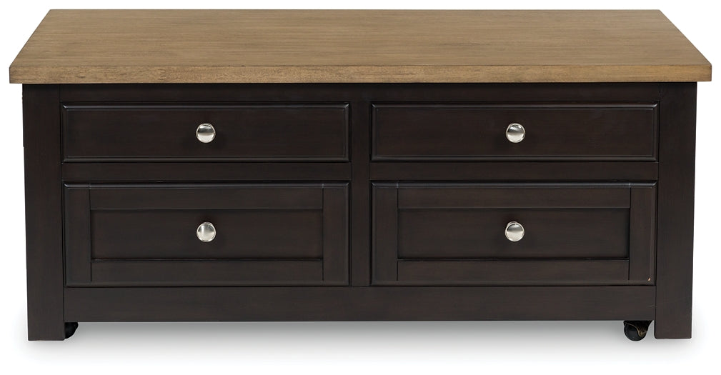 Drazmine Lift Top Coffee Table - Brown