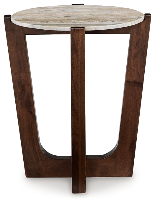 Tanidore End Table - Warm Brown