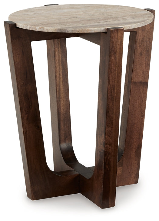 Tanidore End Table - Warm Brown