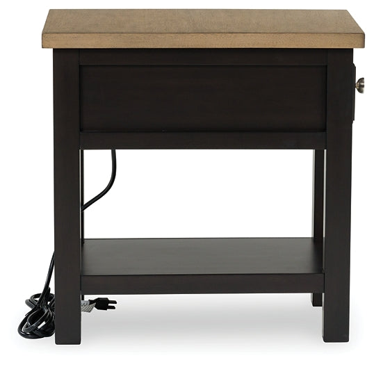 Drazmine Chairside End Table - Brown