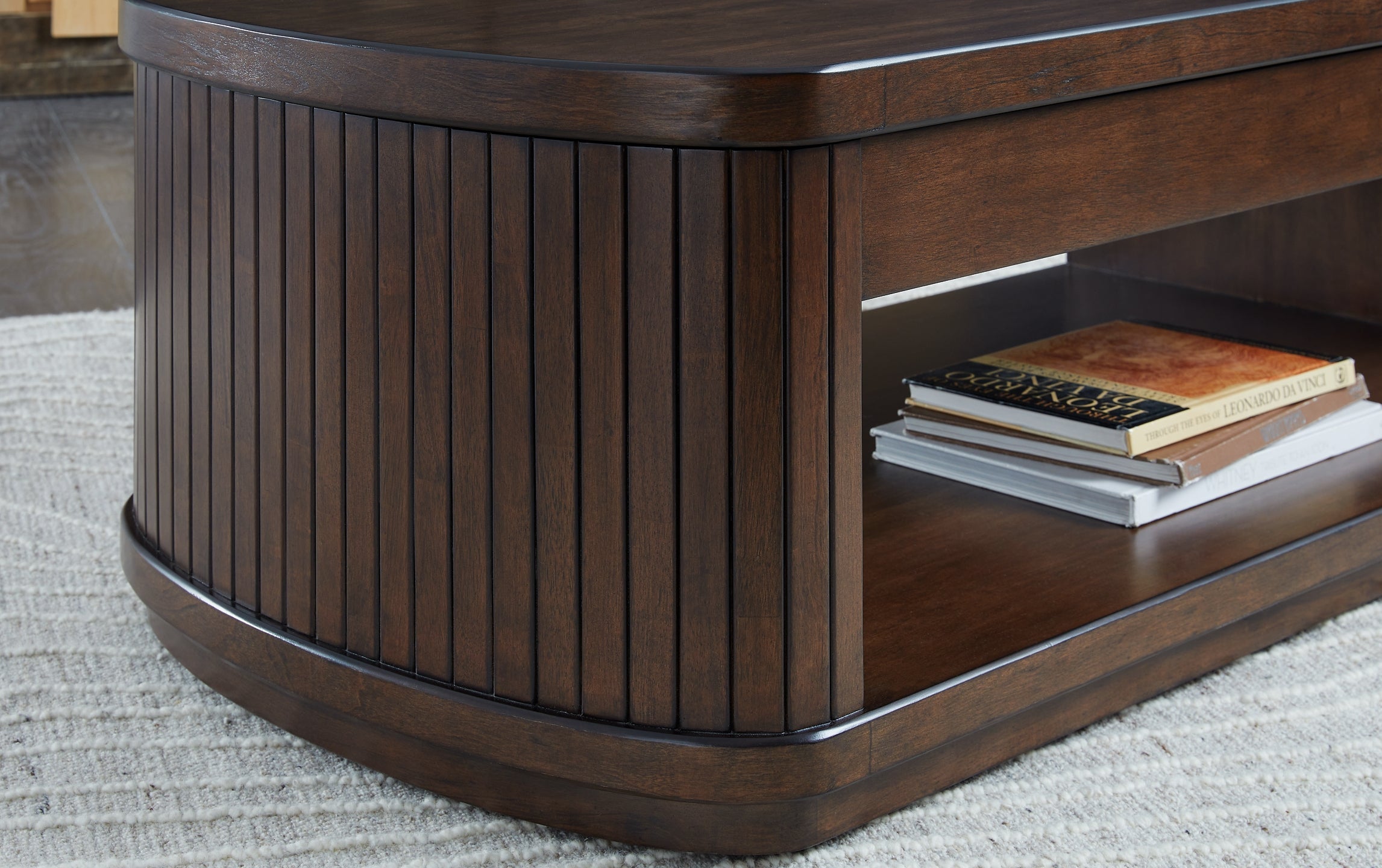 Korestone Lift Top Coffee Table - Dark Brown