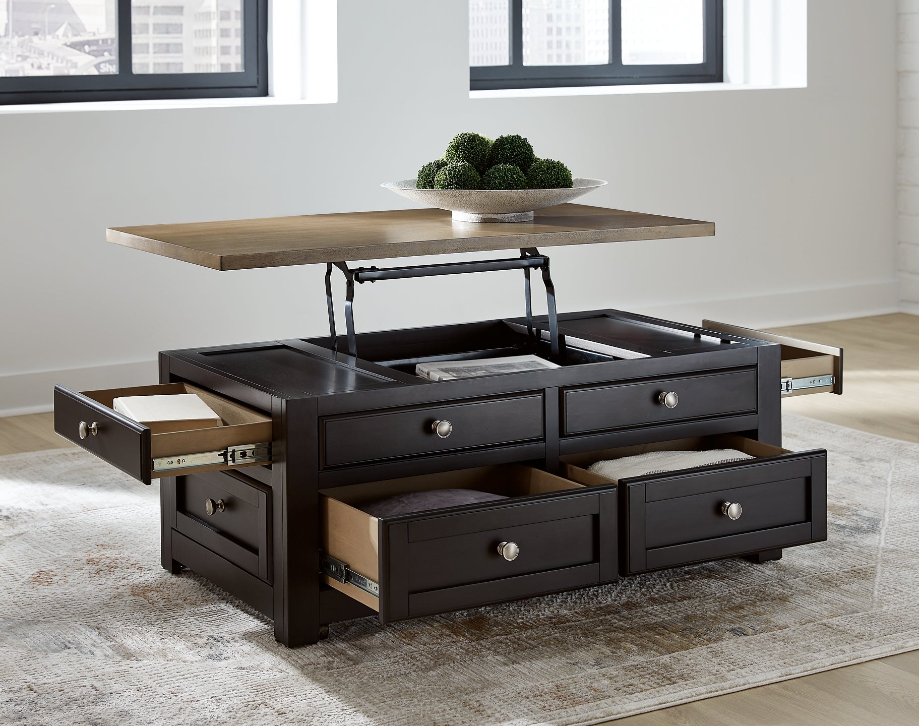 Drazmine Lift Top Coffee Table - Brown