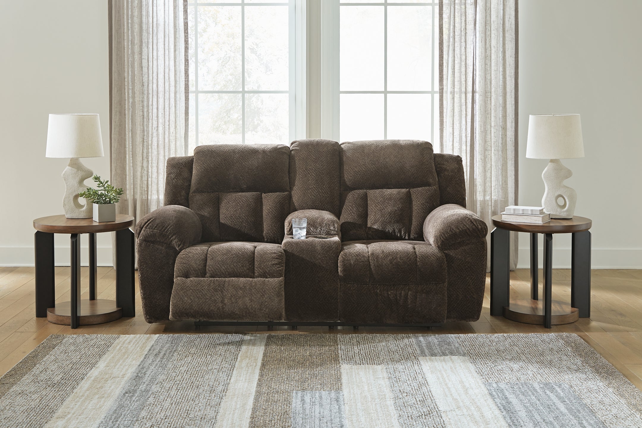Frohn Manual Reclining Loveseat with Console