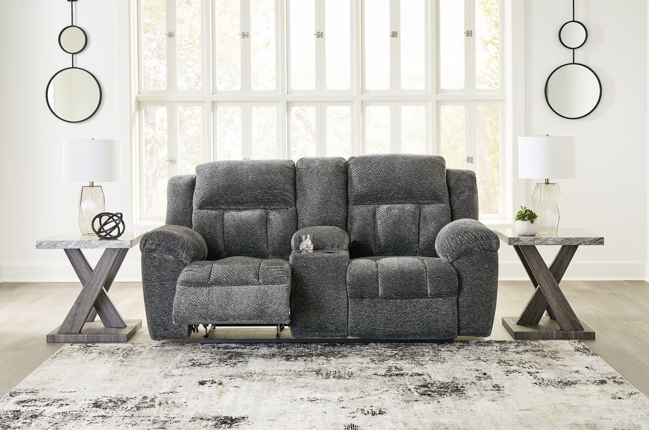 Frohn Manual Reclining Loveseat with Console