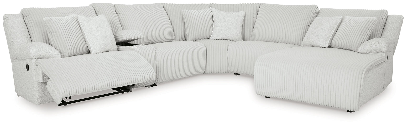 Top Tier 6-Piece Manual Reclining Modular Sectional with Chaise and Console