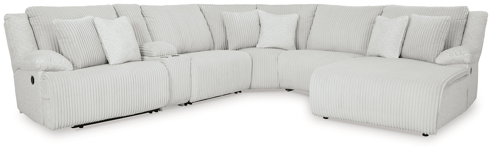 Top Tier 6-Piece Manual Reclining Modular Sectional with Chaise and Console