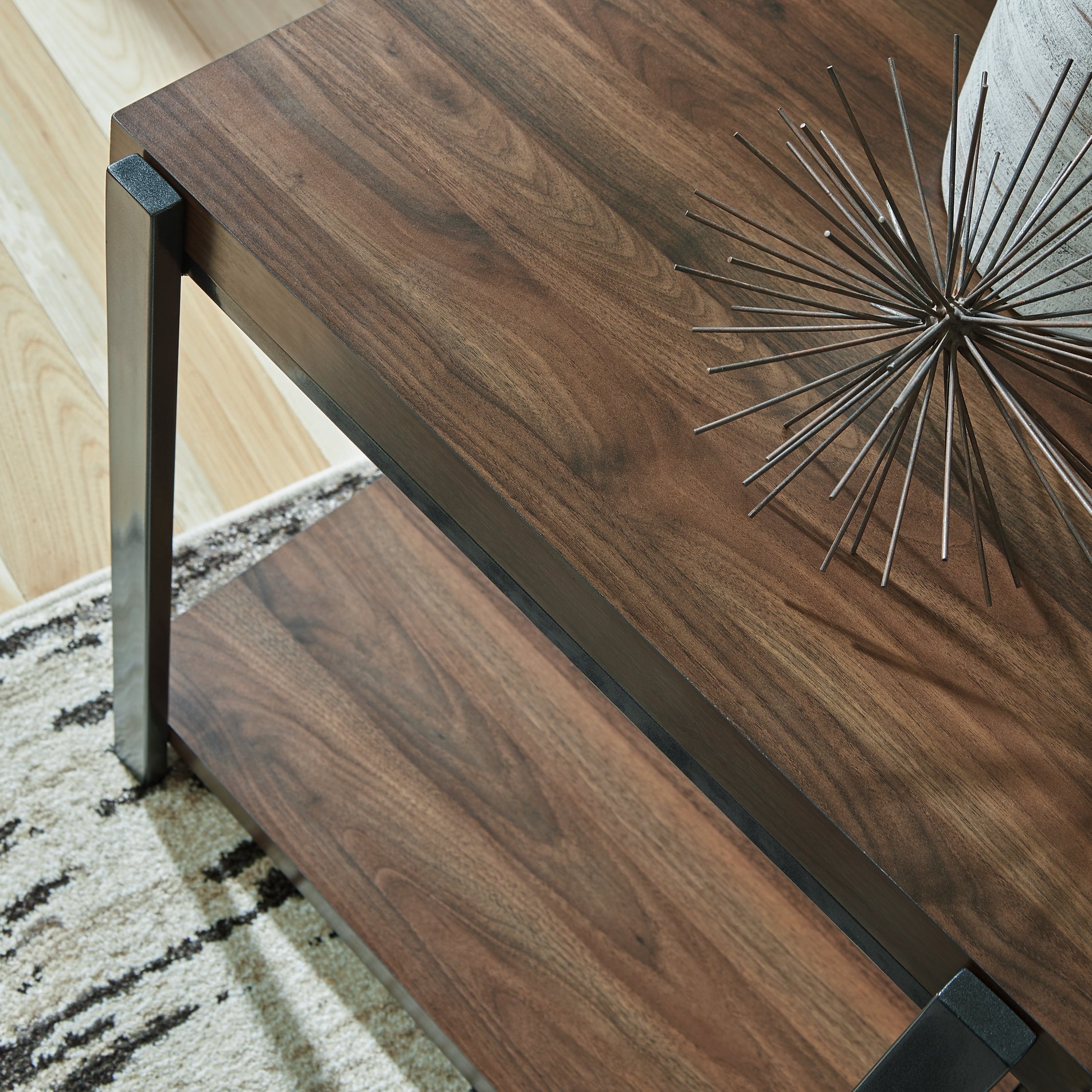 Trindwick 3-Piece Table Set - Brown/Gun Metal