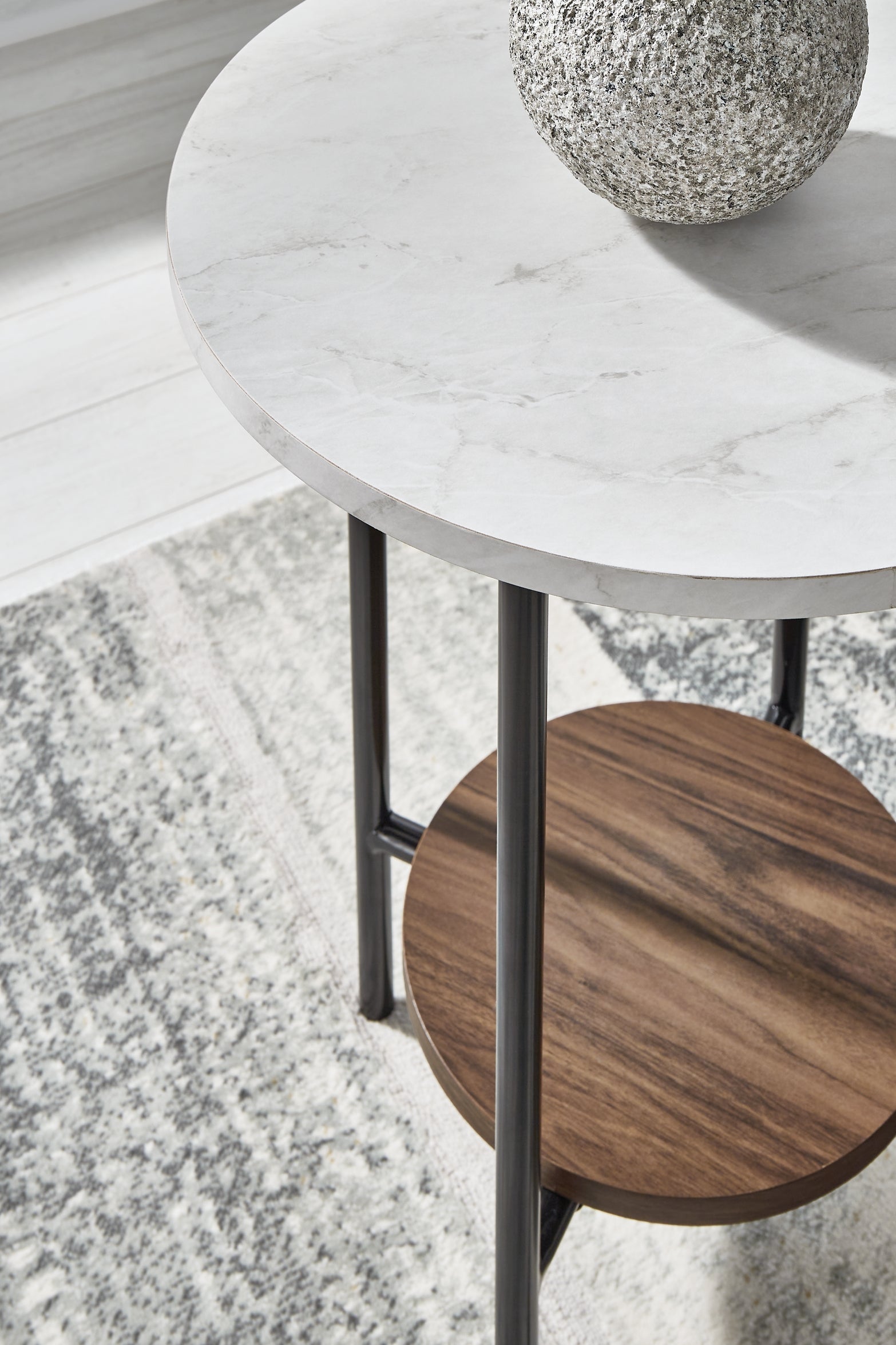 Wrenwich 3-Piece Table Set - Brown/Black/White
