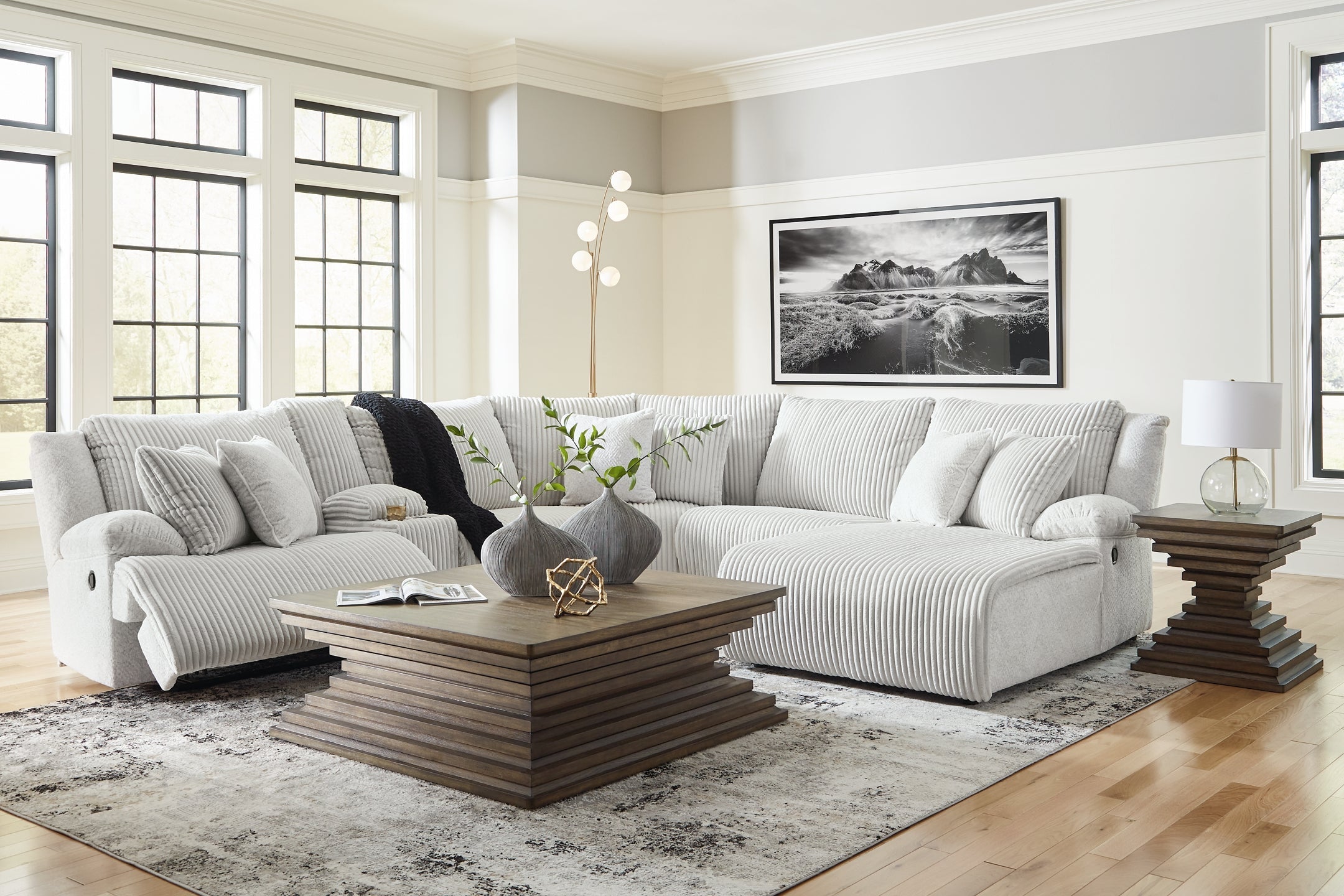 Top Tier 6-Piece Manual Reclining Modular Sectional with Chaise and Console
