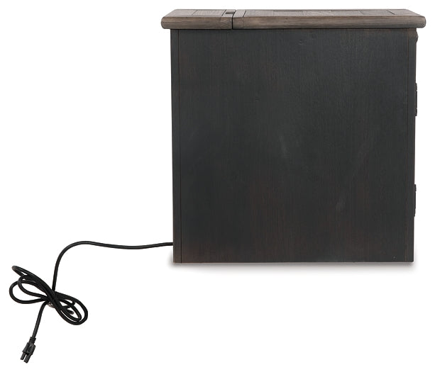 Tyler Creek Chairside End Table - Grayish Brown/Black