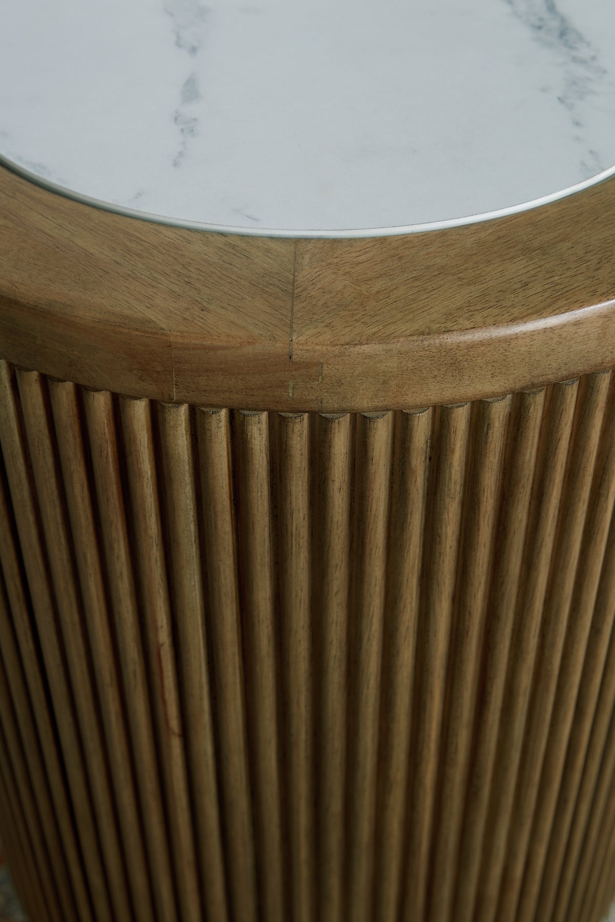 Camdill End Table - Light Brown/White