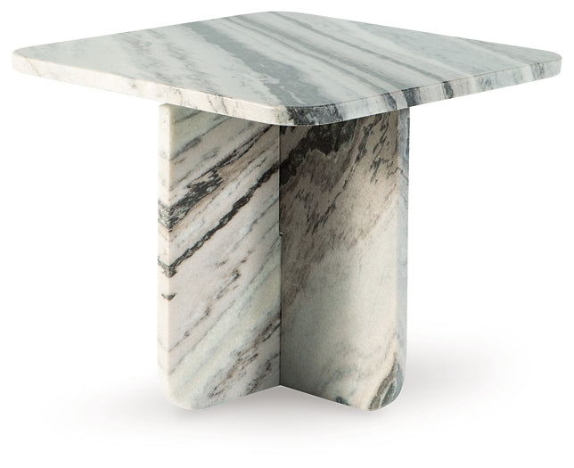 Baretton Accent Coffee Table - Black/White/Taupe